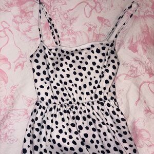 Altar'd State Black and White Polka Dot Mini Dress